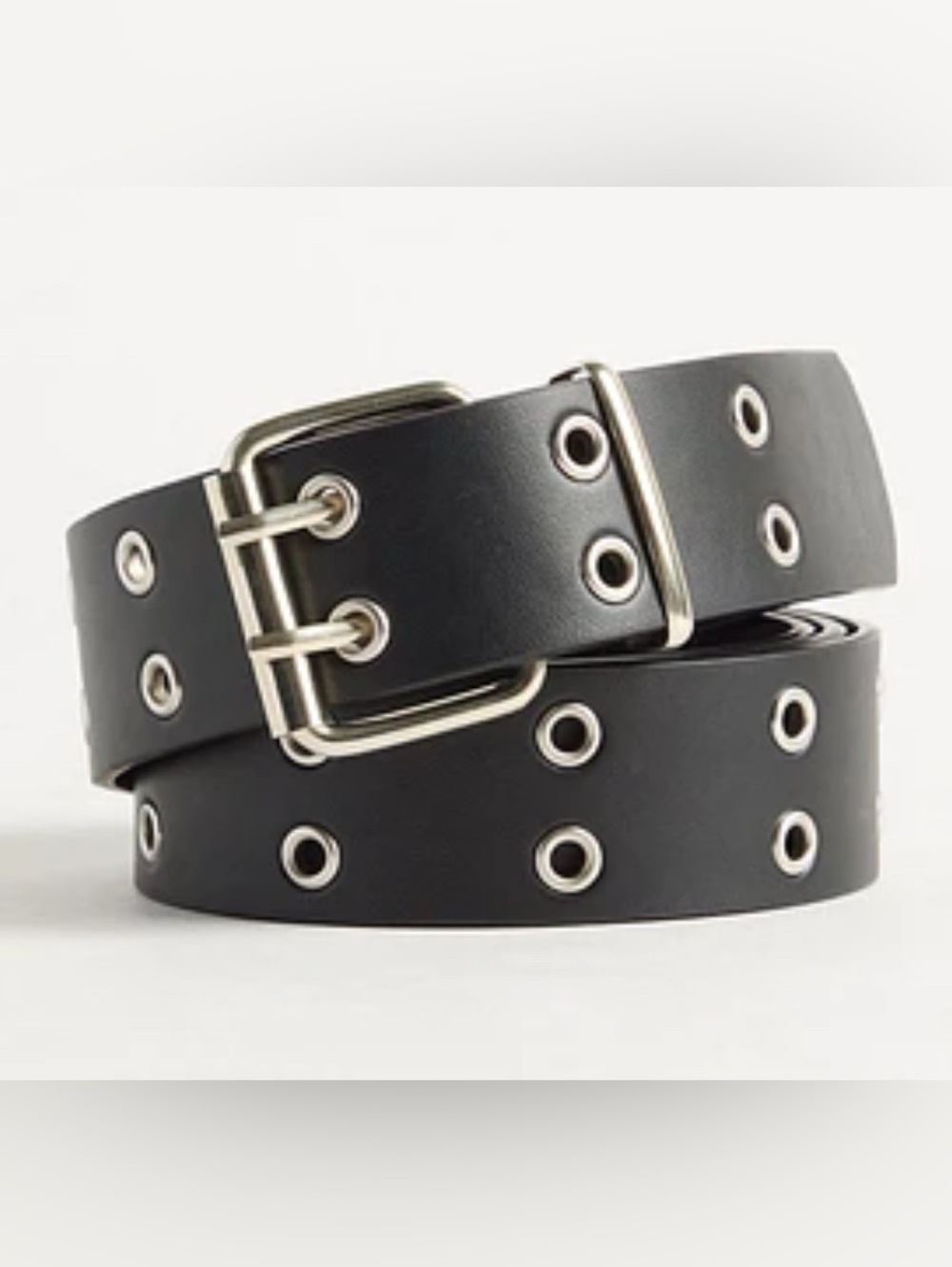 Black Double Grommet Belt